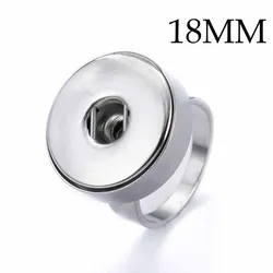 Hot sale high quality 009 fashion Stainless Steel ring fit ginger 12mm 18mm snap button rings jewelry charm rings for women