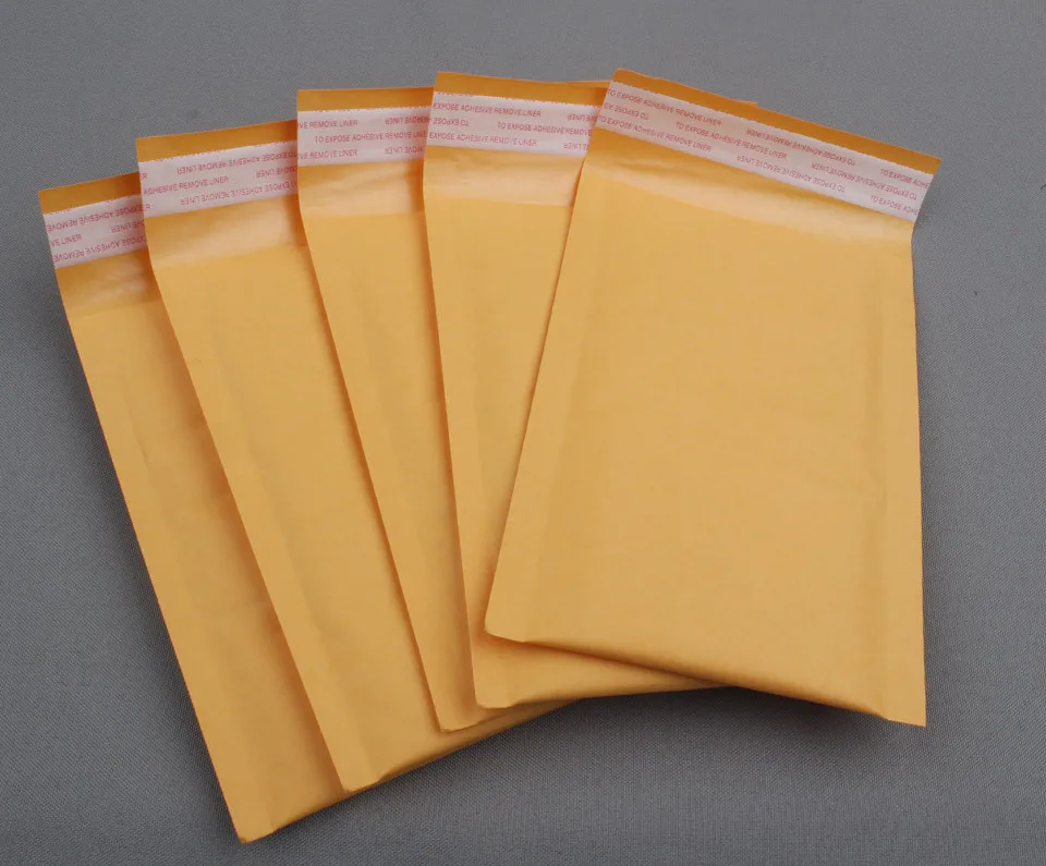 Quality Kraft paper Bubble Bag Pad mailin Envelopes 4 in by 7 inch shock proof 122*178+40mm Mailer Bags Shipping Bags  50pcs lot