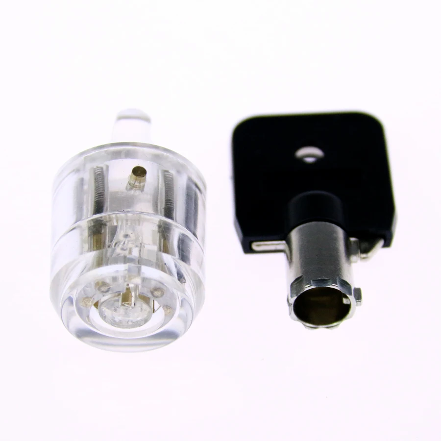 무료 배송 자물쇠 제조공 7 핀 투명한 관모 양의 자물쇠, 전문 자물쇠 세트 따기