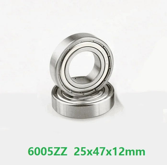 50pcs/lot 6005ZZ 6005Z 6005 ZZ Z double shielded 25*47*12mm Deep Groove Ball bearing shaft 25x47x12 mm