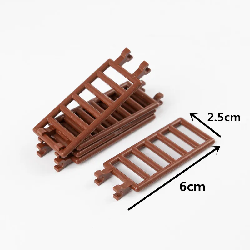 Stadt Haus Teile Bausteine Zaun Schiene Gehäuse Barriere Garten Leiter Treppen Montieren Bricks DIY Spielzeug Kinder Freunde C056