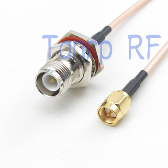 10PC 15CM Pigtail coaxial jumper cable RG316 extension cord 6inch RP TNC female jack waterproof to SMA male RF adapter connector