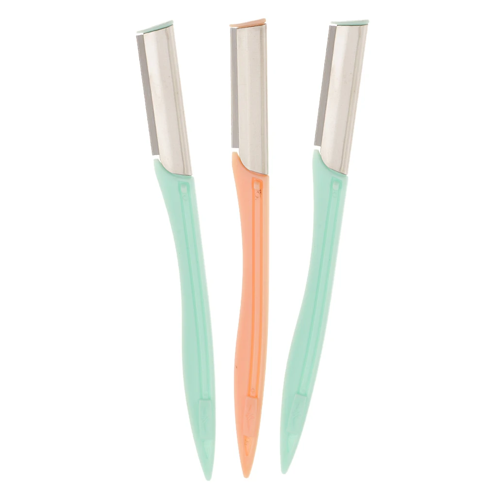 3 Pcs Women Face Eyebrow Hair Removal Safety Razor Trimmer Shaper Shaver Mini Makeup Shaver