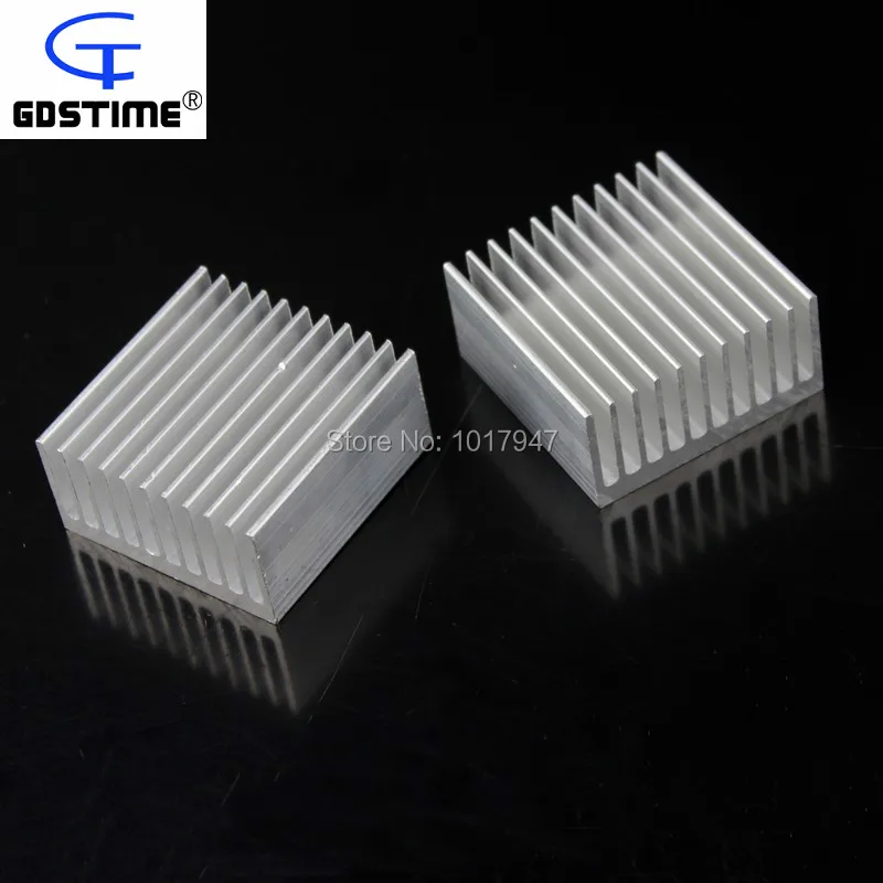 20PCS lot Gdstime Silver Tone Aluminum Radiator Heatsink 40mm x 40mm x 20mm