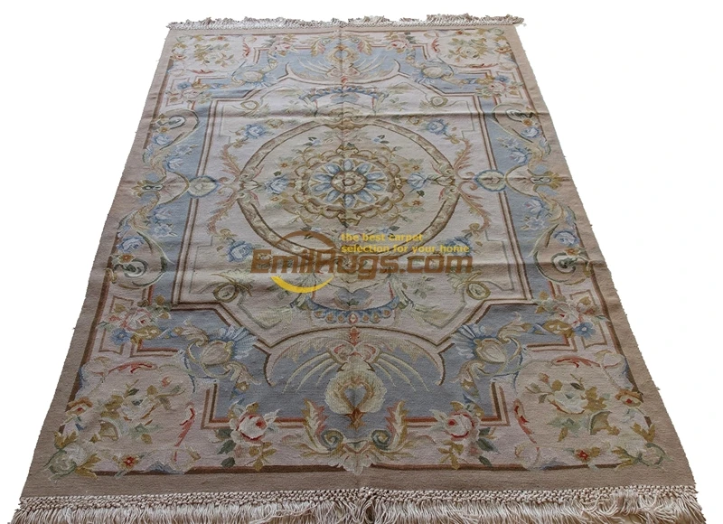 

Knitting Sofa Floor Use Ethnic Style Natural Sheep Wool Antique aubusson Style French Carpet Vintage Aubusson Carpet Panel Wool