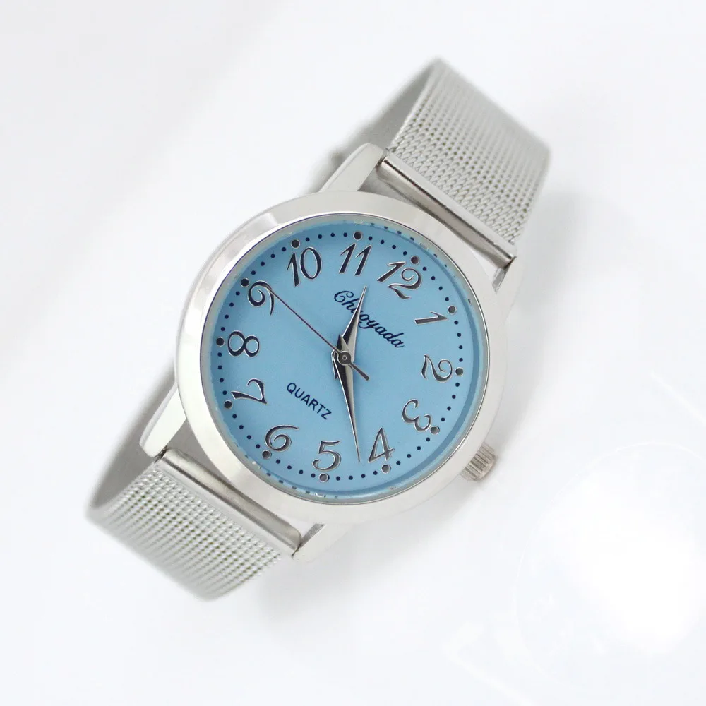 5ชิ้น/ล็อต,ขายส่งผู้หญิงสาวสแตนเลสดูหรูหราควอตซ์ดูสบายๆนาฬิกากีฬานาฬิกาข้อมือRelógio Masculino U66M