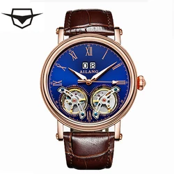 AILANG top brand Expensive Double Tourbillon Switzerland Watches AILANG Original Top Luxury Men's Automatic Man Mechanical watch