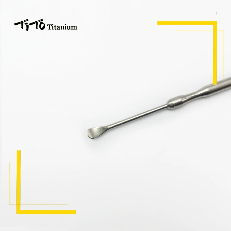 TiTo Titanium Double-end Ear Cleaning Tools Titanium Dig Earwax Spoon Fine Polishing.Never Rust No Corrosion 120mm