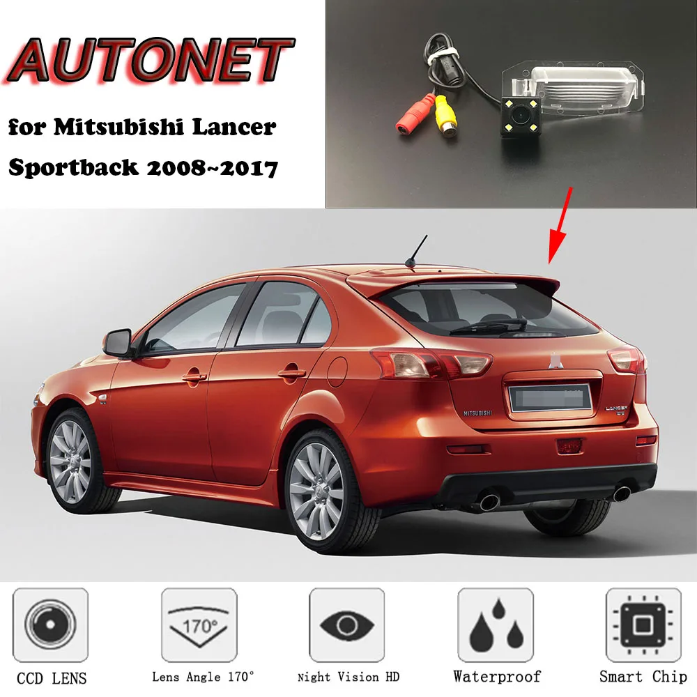 AUTONET HD Night Vision Backup Rear View camera for Mitsubishi Lancer Sportback 2008~2017 2011 2012  license plate camera