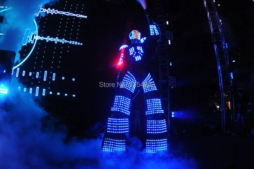 LED  Kryoman robot david guetta robot Event costumes77 led  Party Supplies led robot light up suits  rgb stage led robot