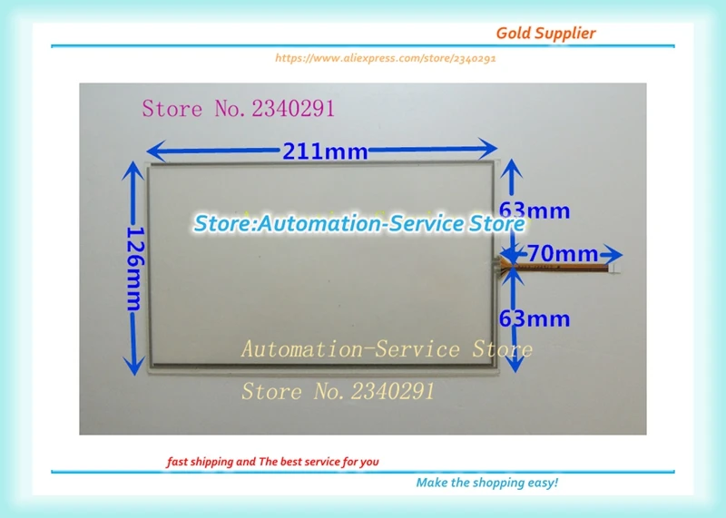 

9 Inch Touch Screen For Navigator And Car DVD System Industrial Touch Panel 211*126