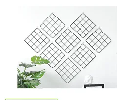 1PC Nordic Metal Mesh Grid Wall Photos Grids Pictures Postcards Hanging Photo Frame Holder Home Bedroom DIY Decor JL 240
