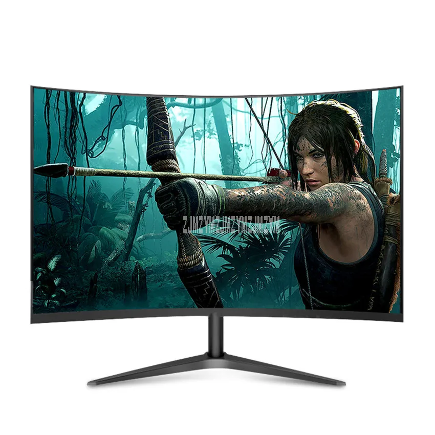 C24B1H 23.6 inch Curved LCD Monitor 1080P HD Desktop Computer PC Game Gaming LCD Display Screen HDMI-compatible D-SUB Interface