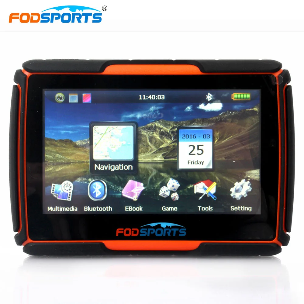 Fodsports 4.3 inch motorcycle bluetooth GPS navigation motorbike car waterproof GPS navigator IPX7