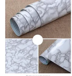 Papel tapiz autoadhesivo de vinilo impermeable de mármol negro, pegatina de contacto moderna, calcomanías de revestimiento de cajón de estante de encimera de cocina