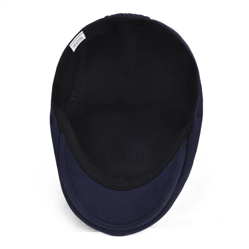 VOBOOM-Boina suave de algodón para hombre y mujer, gorro plano estilo Retro Vintage, Boina suave, informal, para primavera y verano