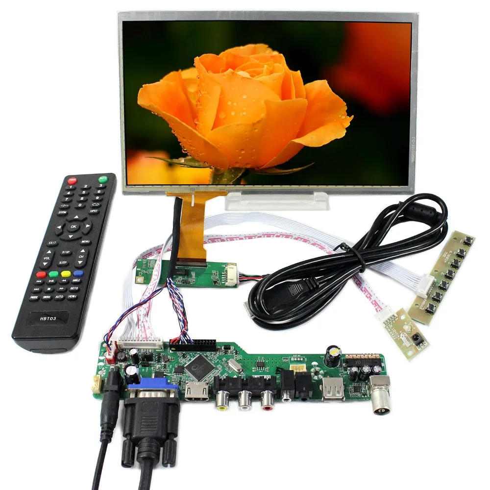 

TV+VGA+HD MI+AV+USB LCD Controller Board With 10.1inch 1366x768 Capacitive LCD Screen