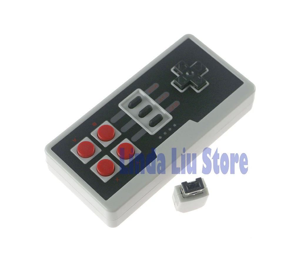 وحدة تحكم ألعاب التوصيل والتشغيل اللاسلكية لـ NES مع وحدة تحكم 4 أزرار مع جهاز استقبال لاسلكي