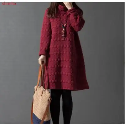 Autumn Winter New collar pregnant women dress Maternity Dresses Long-sleeve For Pregnant Loose Patchwork Pregnancy Clothes