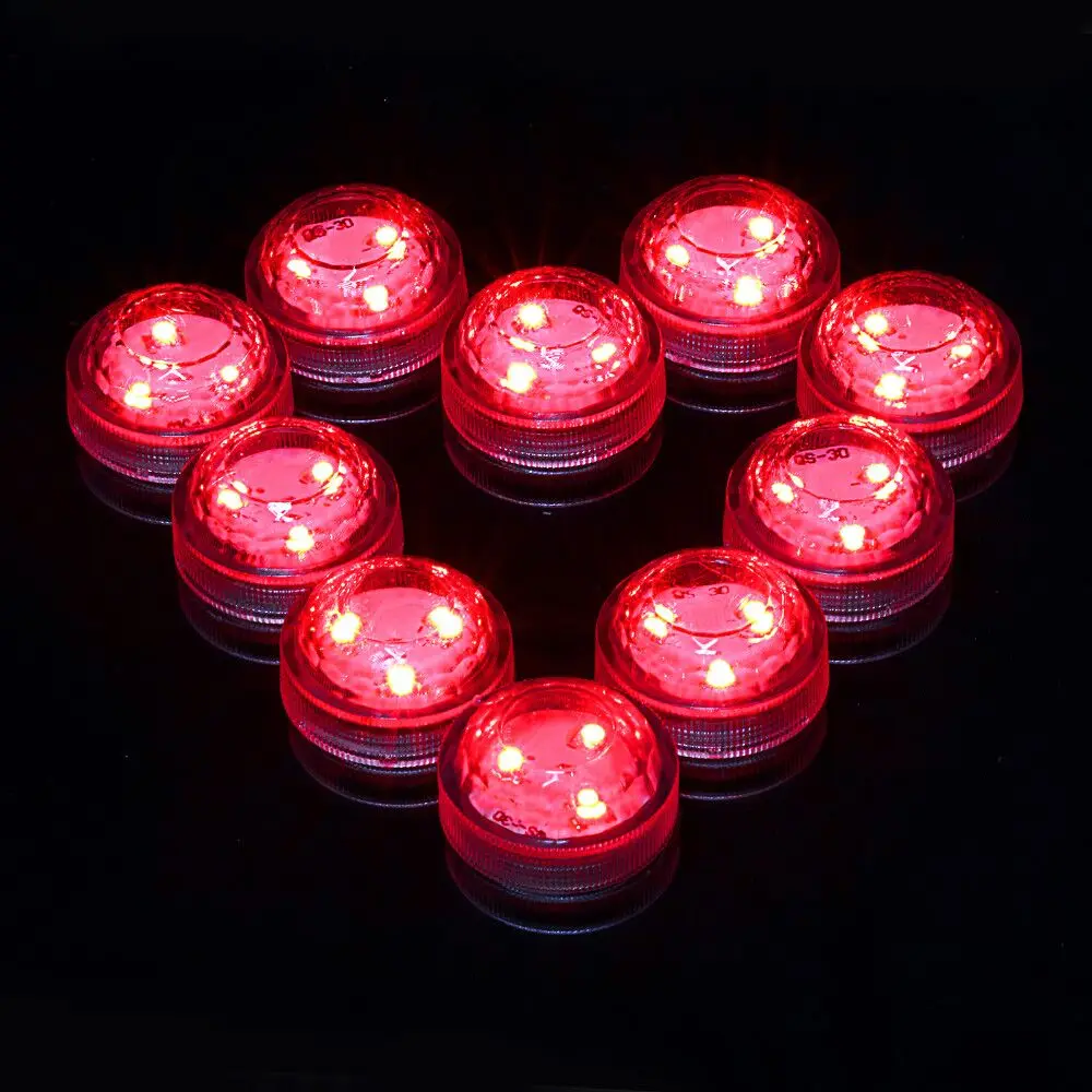 20Pcs*Wedding Lighting Submersible Mini LED Light Shisha Hookah Decoration Battery Operated Waterproof Mini Party Lights