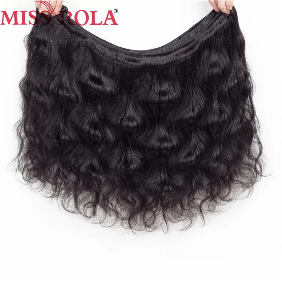 Miss Rola Body Wave Haarweb bündel mit Verschluss 100% menschliches Haar natürliche Farbe brasilia nische Remy Haar verlängerung Doppels chüsse