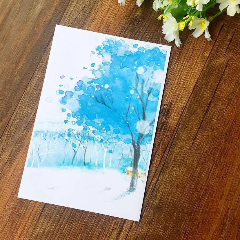 50 pcs/lot 17.5*12cm quaint fresh and beautiful four seasons Japanese style romantic invitations wedding envelope vintage paper