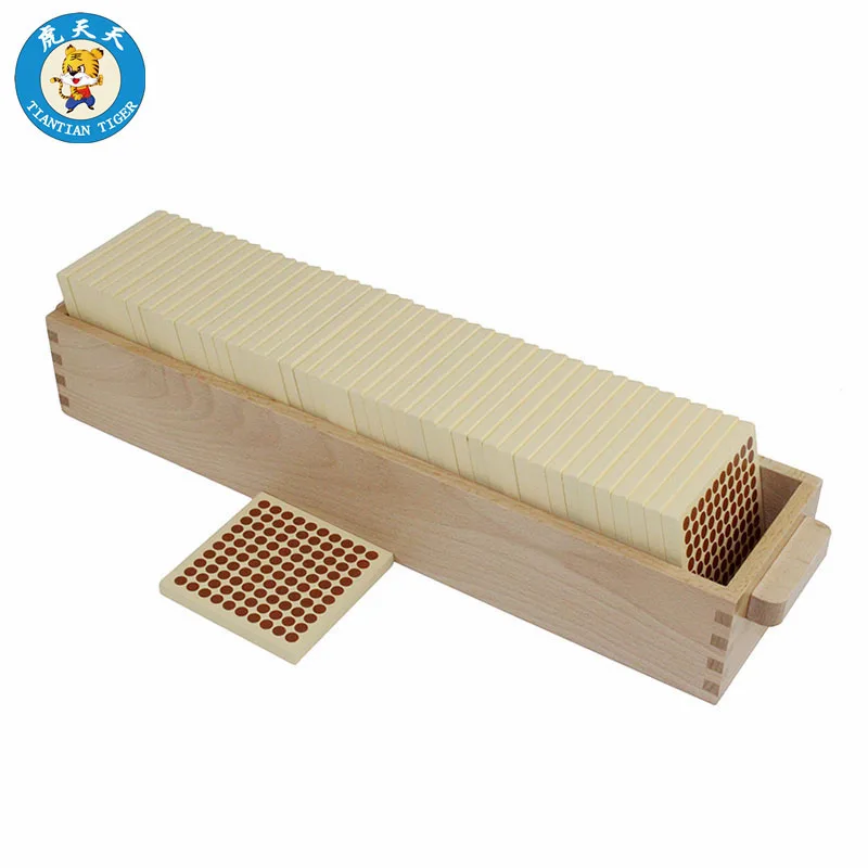 Montessori Kids Toys Mathematics Education Material For Children 45 Wooden Hundred Squares