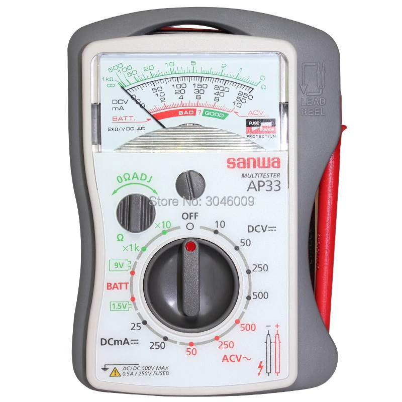 Japan sanwa AP33 Analog Multitesters, compact pointer multimeter battery check function