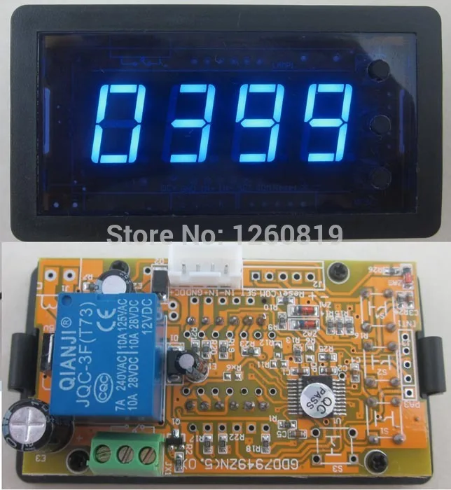 12V 4Digit Blue LED Display Counter Meter with Relay Output+Proximity Switch Sensor NPN Counters