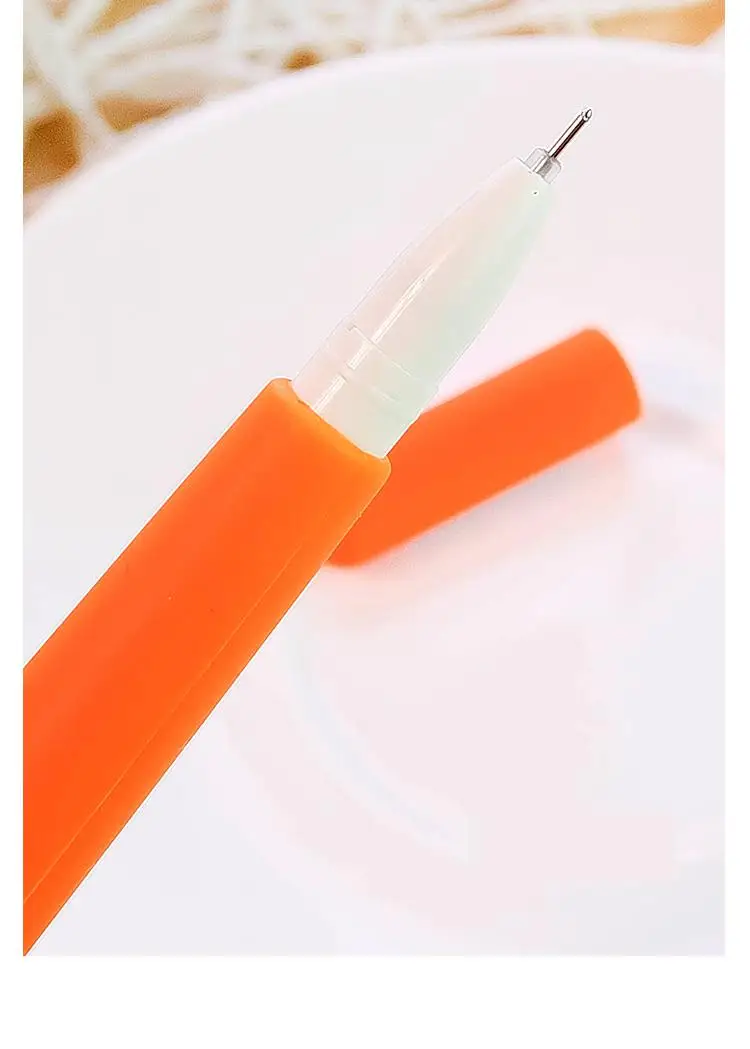 Jonvon Satone 30 Pcs Cute Super Sprouting Cartoon Carrot Neutral Pen Gel Korean Student Stationery 0.5 Water Pen School Supplies