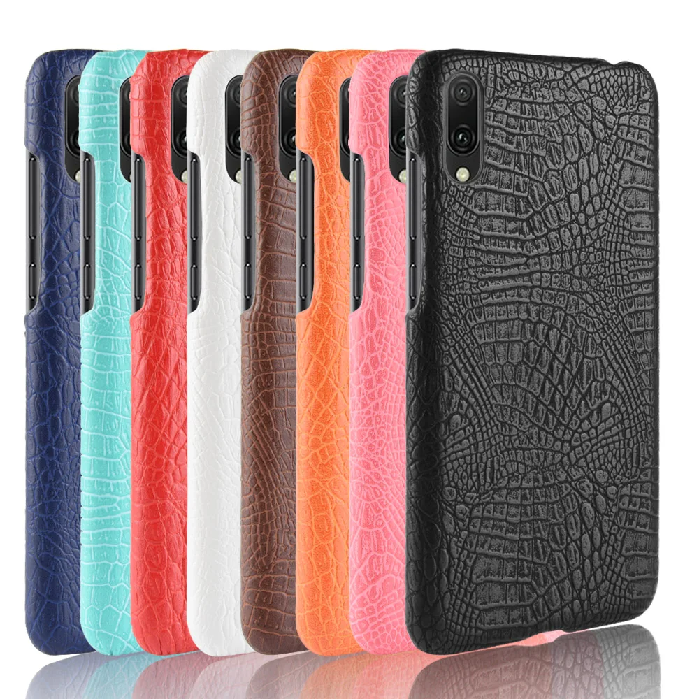 For Huawei Enjoy 9 Case Huawei Enjoy9 DUB-AL20 Retro Crocodile PU Leather PC Hard Back Cover For Huawei Enjoy 9 Phone Bag Cases