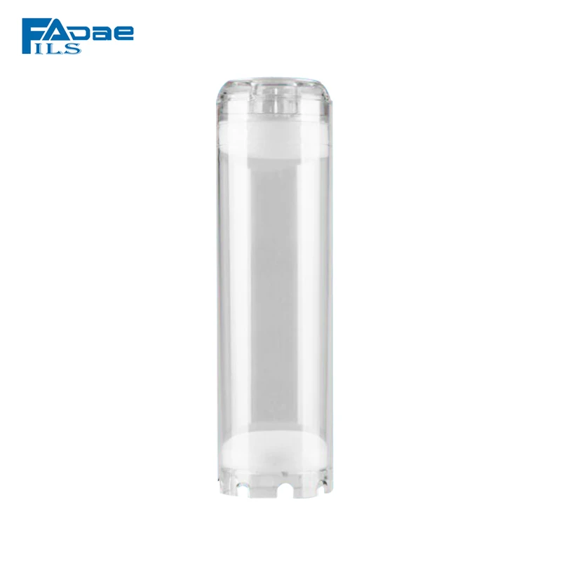 

10-Inch Reusable Empty Clear Cartridge Water Filter Housing Various Media Refillable