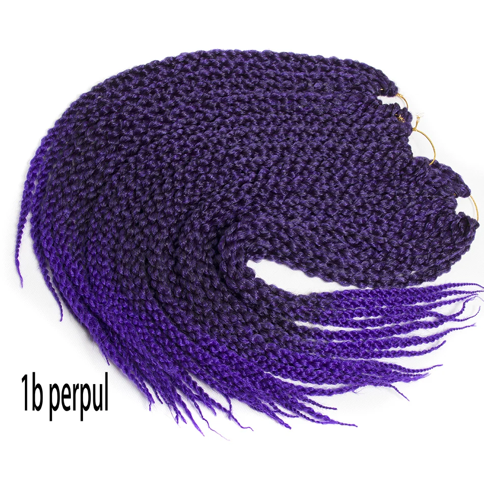 Qp Rambut 3D Cubic Twist Rajut Kepang Ombre 22 "120G/Paket Ombre Crochet Braid Ekstensi Rambut Sintetis Suhu Tinggi rambut