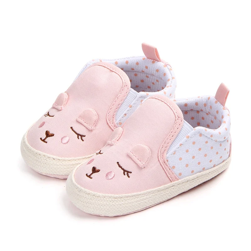 

Baby Girls Shoes Cute Animal Pattern Baby Shoes Anti-slip Toddler First Walkers 0-18 Months