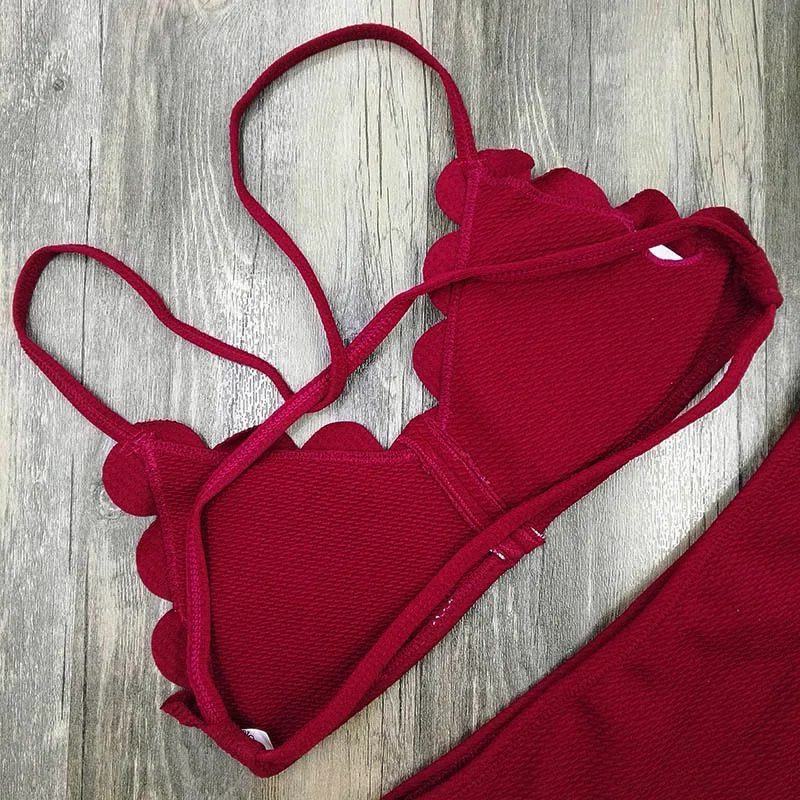 2017 nowy śliczne zapiekanka Push Up Bikini Set kobiety trójkąt strój kąpielowy Plus rozmiar stroje kąpielowe Biquini maillot de bain Femme