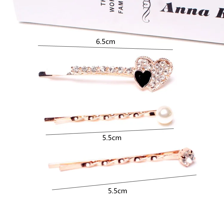 Fashion Rhinestone Metal Barrette Women Girls Hair Clips Pins Hairpin Accessories For Women Hairgrip Hairclip Headdress Headwear