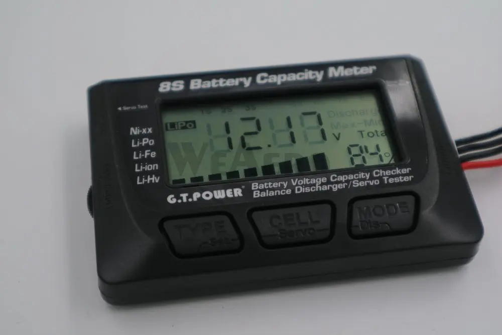 

New Arrival G.T.Power 8S Battery Voltage Capacity Meter with Servo Tester function