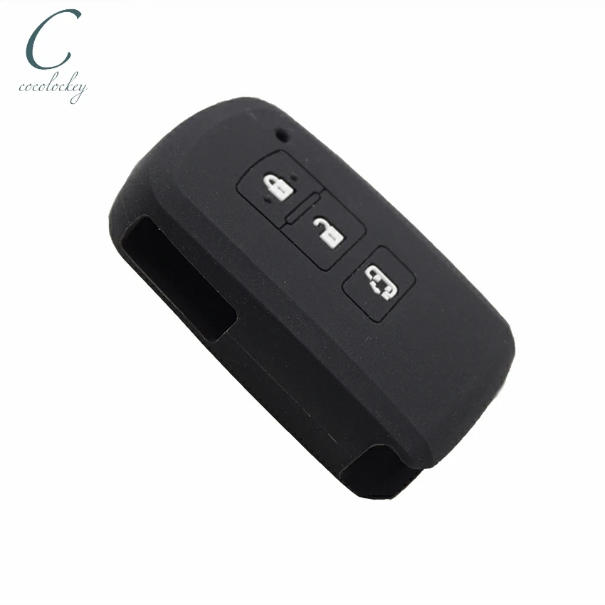 Cocolockey Car Key Cover Case Shell for toyota wish noah sienta 3Button Silicone key holder Remote Keyless Key Case for Car