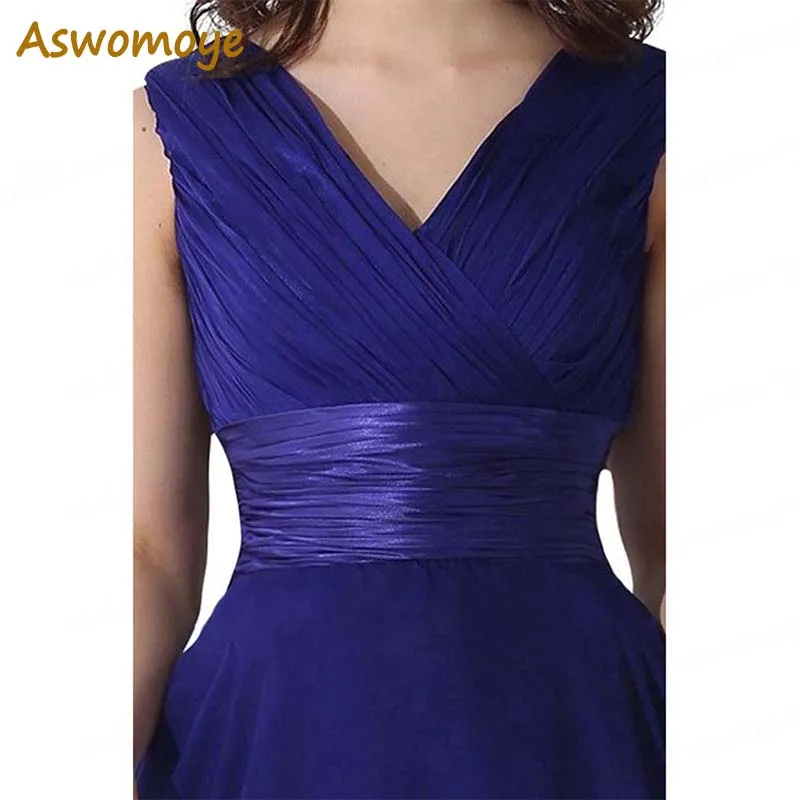 ASWOMOYE-vestidos curtos de dama de honra, elegante vestido de casamento, vestidos formais, novo design, 2020