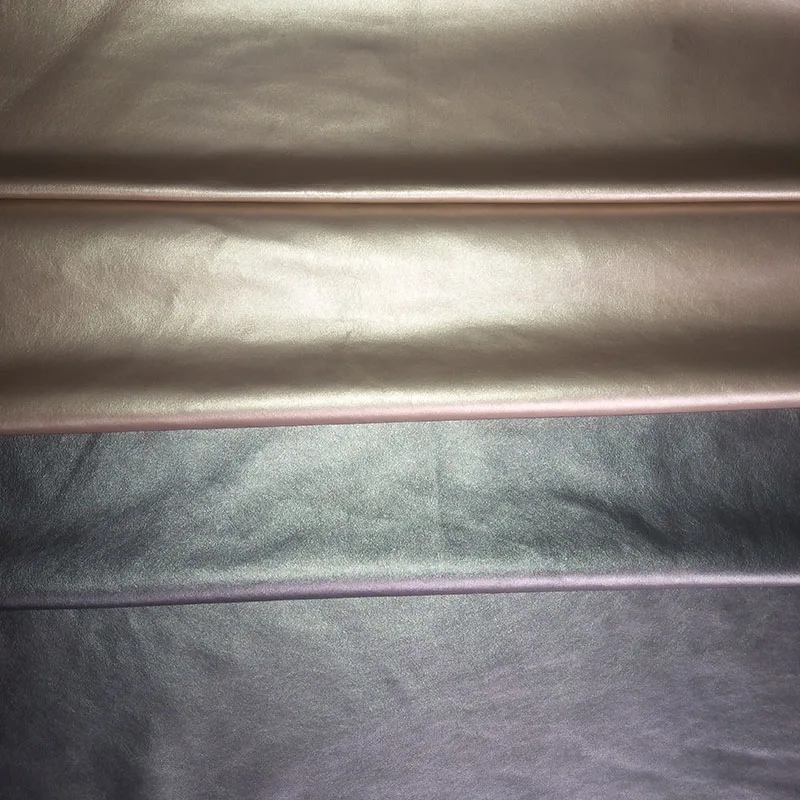 Good,Gold /Grey Silver Faux Leather Fabric,Matte PU Leather,Stretch,Soft ,Synthetic Leather,Sewing Material,Diy Pants,Clothing