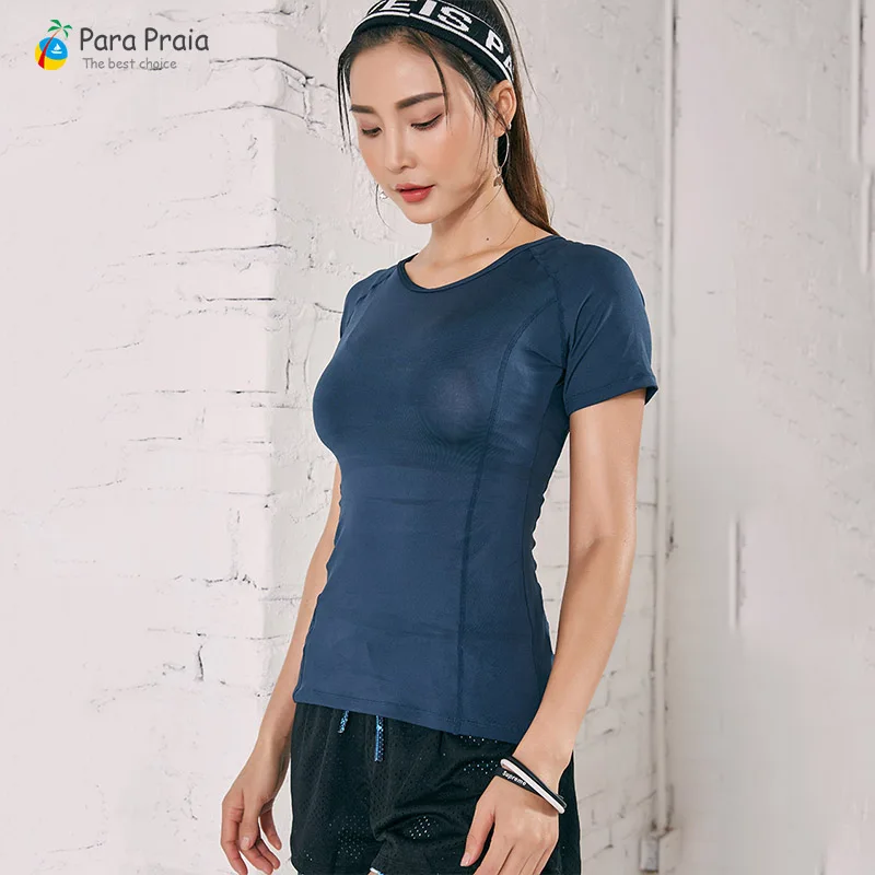 Ropa Deportiva de 5 colores para mujer, Camiseta deportiva para mujer, camiseta de entrenamiento para gimnasio y Yoga, ropa deportiva para mujer de