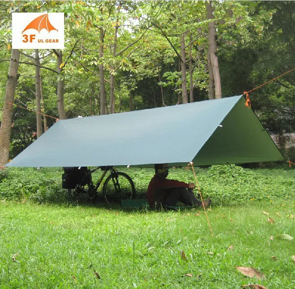 3F ul Gear Silver Coating Anti UV Ultralight Sun Shelter Beach Tent Pergola Awning Canopy 210T Taffeta Tarp Camping Sunshelter