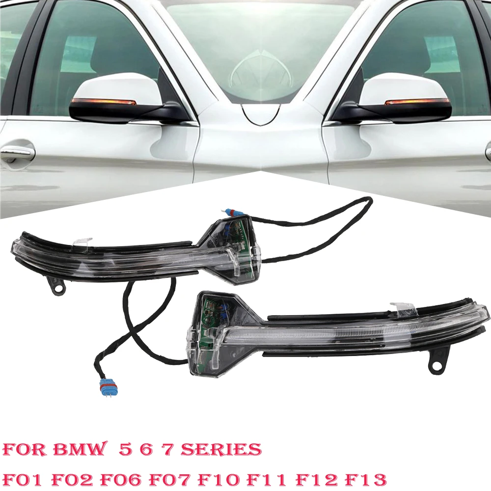 Pair LED Rearview Side Mirror Indicator Turn Signal Light For BMW F10 F01 F07 F02 F11 5 6 7 Series Direction Blinker Lamp #WN179