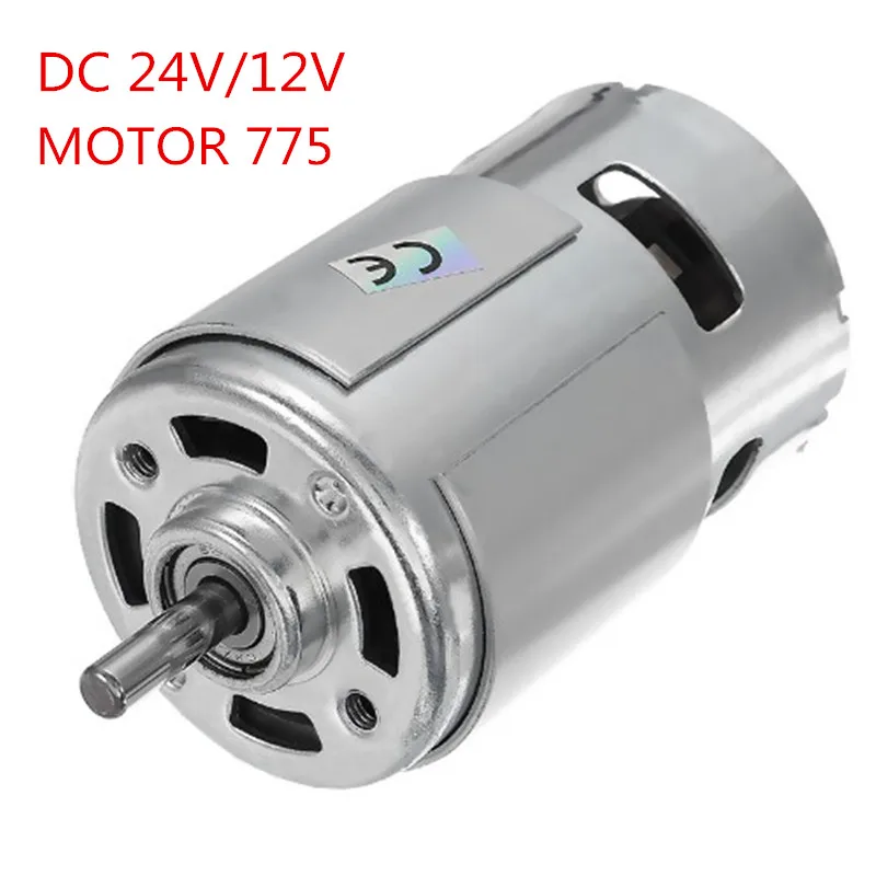 DC 24 V/12 V 15000 obr./min wysoka prędkość duży moment obrotowy silnik DC 775 elektronarzędzia nowe silniki i części silnik prądu stałego