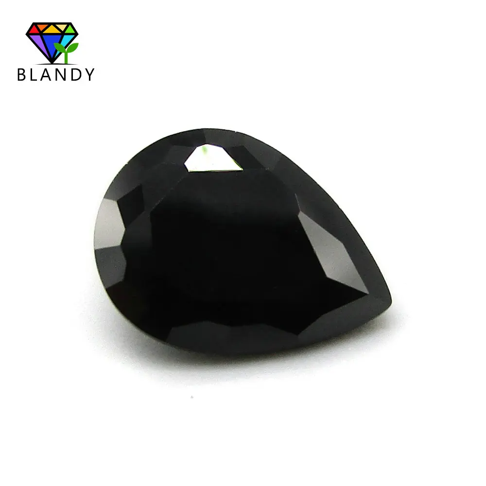 Cubic Zirconia Stone 50pcs/lot 3*4~12*16mm 5A Pear Shape White, Garnet, Olive, Purple, Black, Pink Synthetic CZ Gems Stone