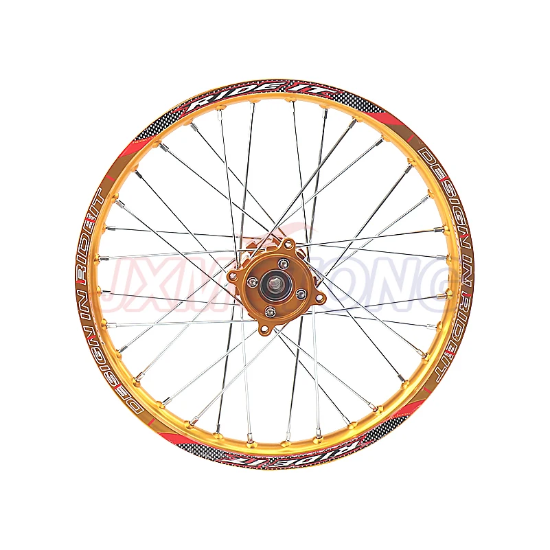 Gold 15mm Front 1.60-17 Rear 1.85-14 inch Alloy Wheel Rim with CNC Hub For KAYO HR-160cc TY150CC Dirt Pit bike 14/17 inch wheel