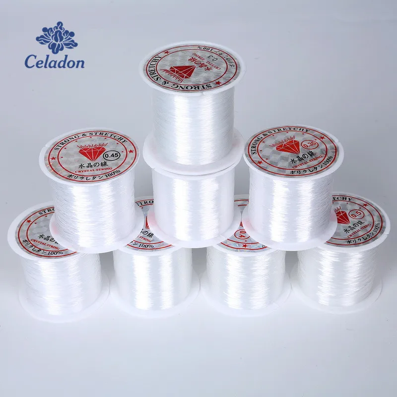 0.2/0.25/0.3/0.35/0.4/0.45/0.5/0.6mm 1 Roll Fish Line Wire Clear Non-stretch Strong Nylon String Beading Cord Thread Jewelry DIY