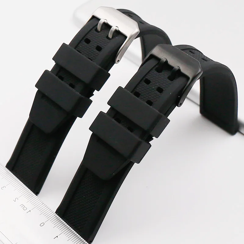 

Pin buckle silicone strap male 23mm watch accessories for Luminos 3051 3150 3080 8800 waterproof rubber watch strap watch band