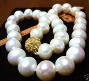 

Charming tribe Genuine South Sea pearl shell necklace 14mm AAA Grade Wonderful Lucky wide Jewelry Fine Factory direct