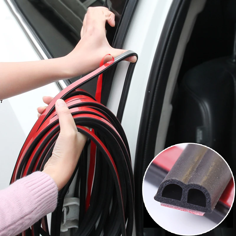 Car Adhesive Rubber Seal Strip Noise Insulation For Ford Focus 2 3 Fiesta Mondeo Kuga Citroen C4 C5 Skoda Octavia Rapid Superb